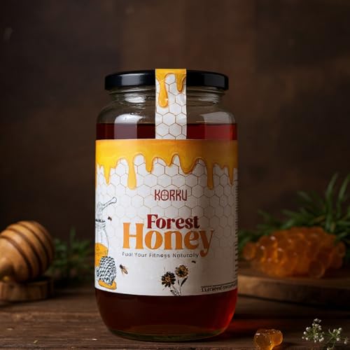 Image of KORKU Wild Forest Honey Raw Unfiltered 500gm | Melghat Tribal Harvest Honey | No Additives, Floral Forest Honey Jar with Rich Aroma Smooth Texture and Authentic Wild Collection from Forest Sources,