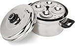 Nobel Stainless Steel Idli Maker, 4 to 6 Tier Cooker, 16-24 Plates, Induction Compatible (16 Idli Cooker - 4 Tier)