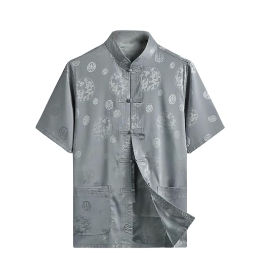 Costume en soie glacée homme finie la chaleur avec cet ensemble manches courtes fluide et frais