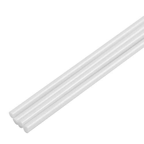 Othmro 4 barras redondas de plástico ABS de 0.079 in de diámetro exterior de 1.6 ft de longitud, varillas de plástico redondas de plástico para