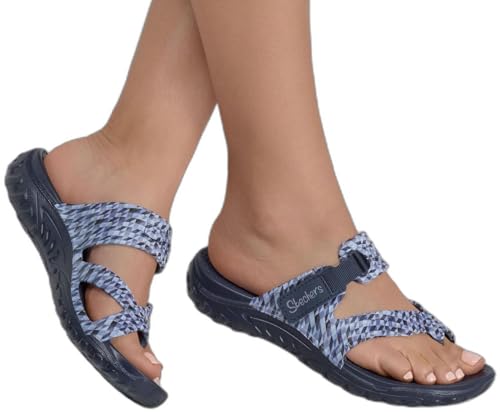 Skechers - Womens Foamies: Reggae - Scenery Sneakers, Color Navy, Size: 11 M US2