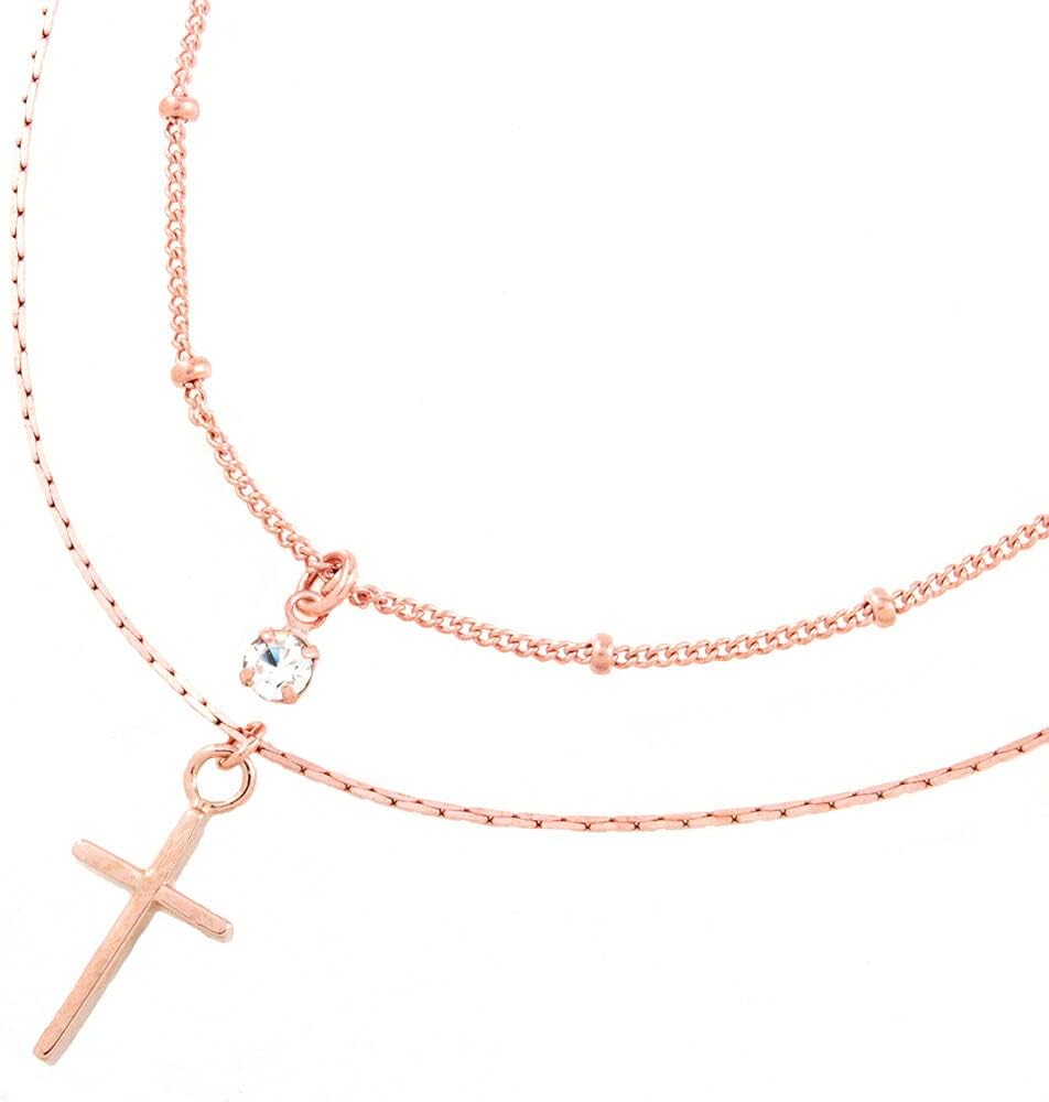 Amazon | [ジュエリーショップエム] レディース ネックレス 2連