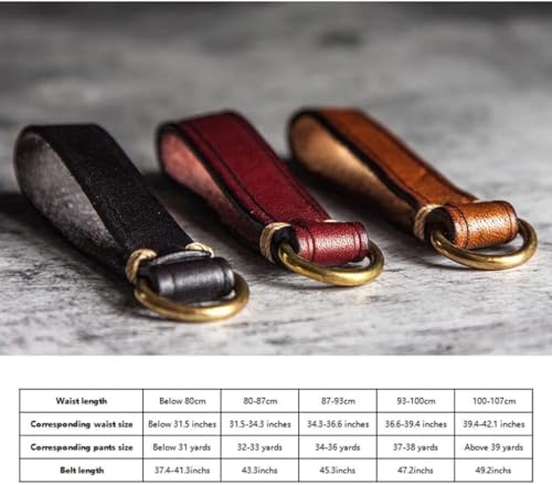 Handmade Classic Vintage Brown Belt, Double Row Jeans Ripped 3.8cm Versatile Needle 100% Leather Belt2