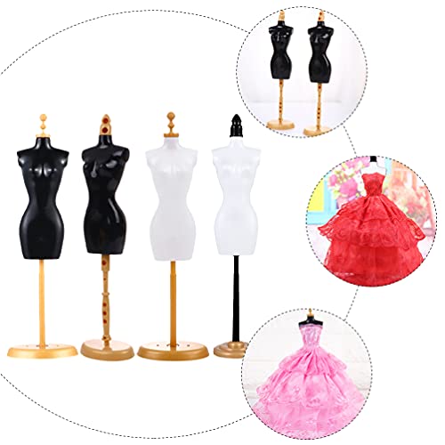EXCEART 4 Pcs Suporte Modelo Exibição De Vestido De Boneca Forma De Vestido De Manequim De Boneca Su