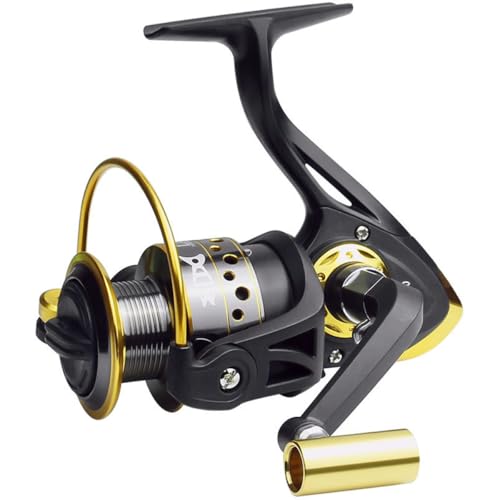TOYANDONA Carrete de Pesca Metálico 13 Ejes, Cuerpo de Aleación de Zinc, Mango Intercambiable Izquierda/Derecha, Rueda Resistente para Pesca en Mar y Río, Accesorio Profesional para Caña