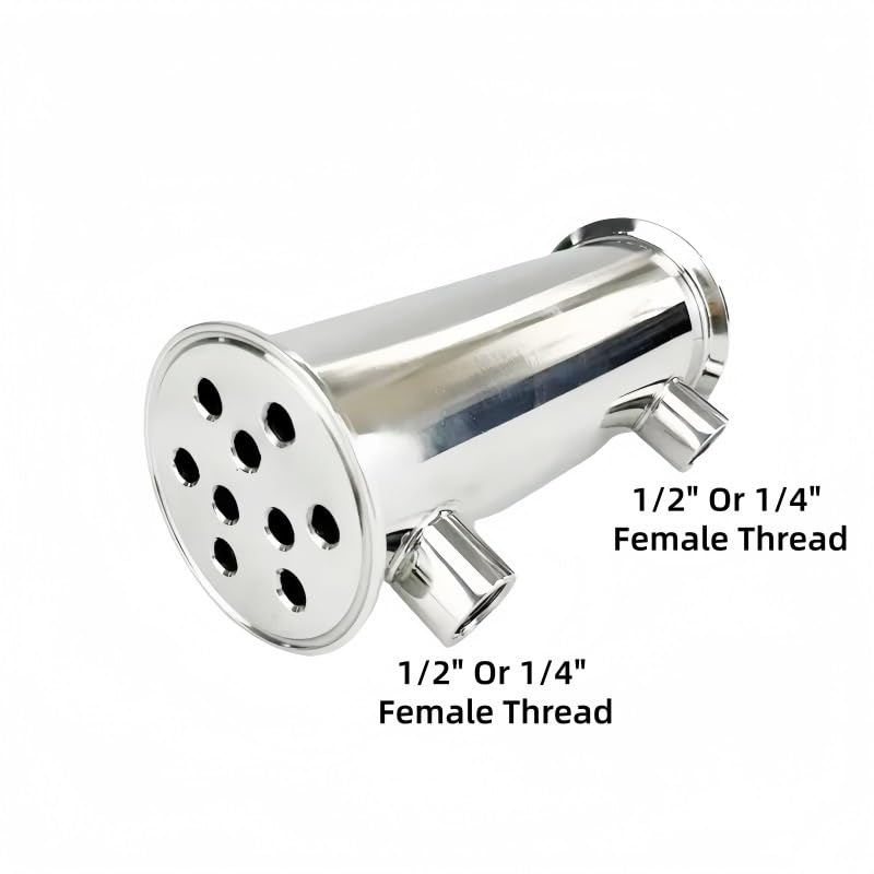 Wymiennik ciepła ze stali nierdzewnej 304 i rura 3 "(76,2 mm) OD91 mm z gwintem męskim/żeńskim 1/2" lub 1/4" Przemysłowa złączka rurowa(Female Thread,1/2")