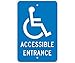 GRAPHIC, ACCESSIBLE ENTRANCE, 18X12, .080 EGP REF ALUM (2 Pack)