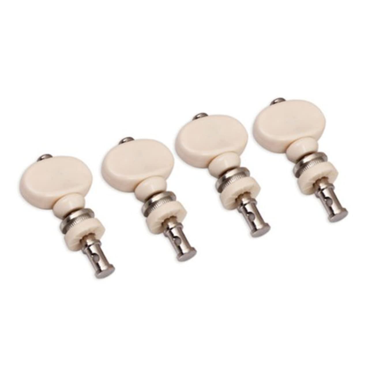 Holibanna 4pcs Ukulele Tuning Pegs Machine Heads Durable Hard Accurate Tuning for Ukulele Other Instruments present for Enthusiasts White Color