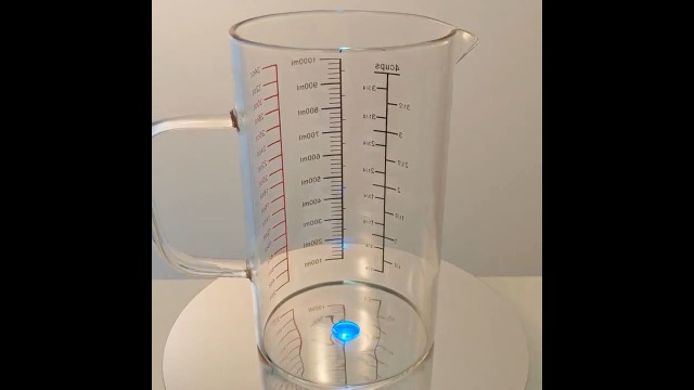 Vaso medidor de vidrio 1000 ML con triple escala miniatura 7