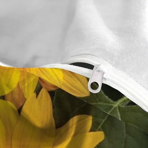 Housse de couette plantes imprimé 3D en microfibre anti-plis à fermeture éclair - 5
