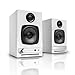 Audioengine A2 HD (HD3) White 60 Watt Pc Speakers for Desktop and S6 White Subwoofer for Music Gaming Movies Studios Dorms Bedrooms Offices