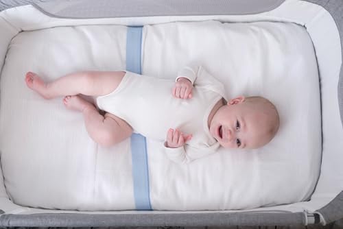 Image of Meracorallo Muslin Pack and Play Fitted Sheet, 100% Cotton, White
