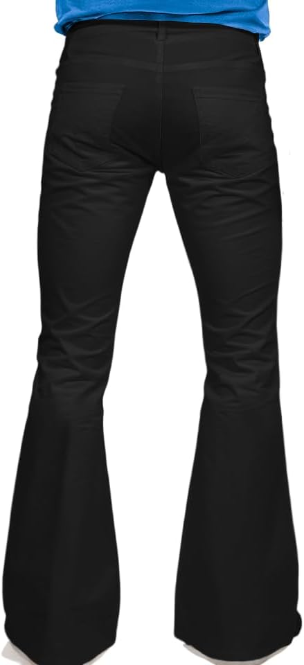 70s Disco Pants for Men,Mens Bell Bottom Jeans Pants,60s 70s Bell Bottoms Vintage Denim Pants Jeans for Men - Image 4