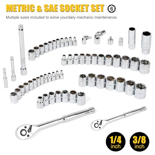 TOPLINE 467-Piece Household Home Tool Sets for Mechanics, 16-Inch Tool Bag with Heavy Duty Home Tool Kit Included, Tool Sets for Men, Tool Kits for Home General Maintenance, Basic Applications