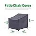 F&J Outdoors Patio Chair Covers, Heavy Duty Waterproof UV Resistant Outdoor Large Deep Seat Lounge Chair Club Chair Cover, Grey, 40