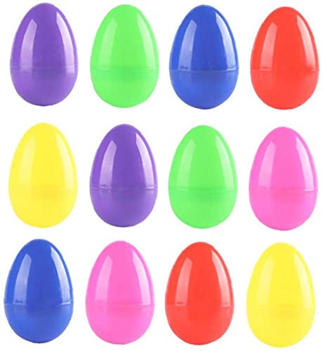 CHUANGOU 12 huevos de Pascua, huevos de Pascua de plástico, para niños, niñas, fiesta, favorecen regalo sorpresa