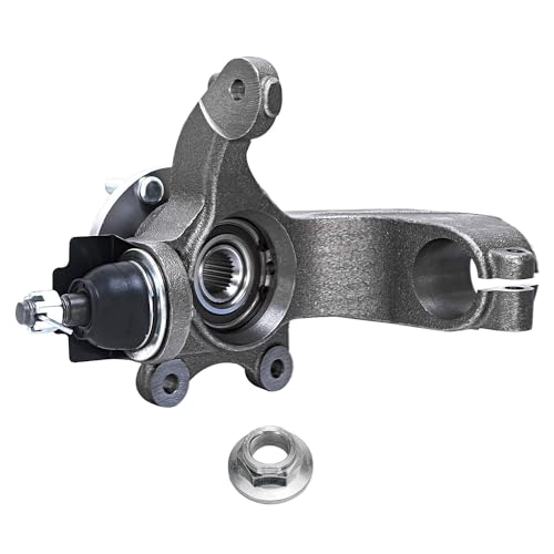 Image of Detroit Axle - Front Left Steering Knuckle for 2010-2013 Ford Transit Connect 2011 2012 Steering Knuckle & Wheel Bearing Hub Assembly Driver Side Replacement