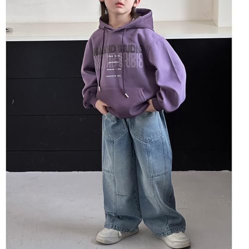 Boys Wide Leg Jeans Baggy Elastic Waist Patch Pockets Denim Pants Kids Soft Comfort Patchwork Pants Y2K Streetwear4