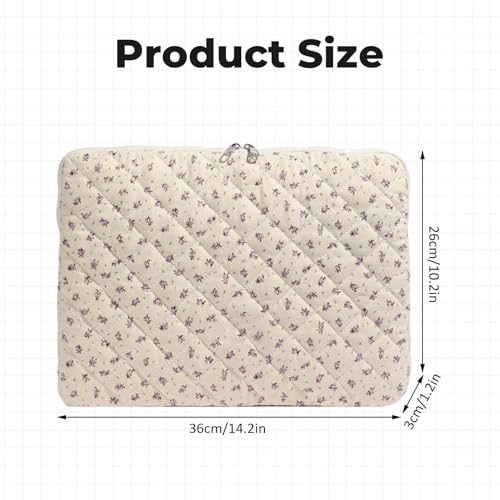 Funda acolchada para portátil 13" floral morada miniatura 3
