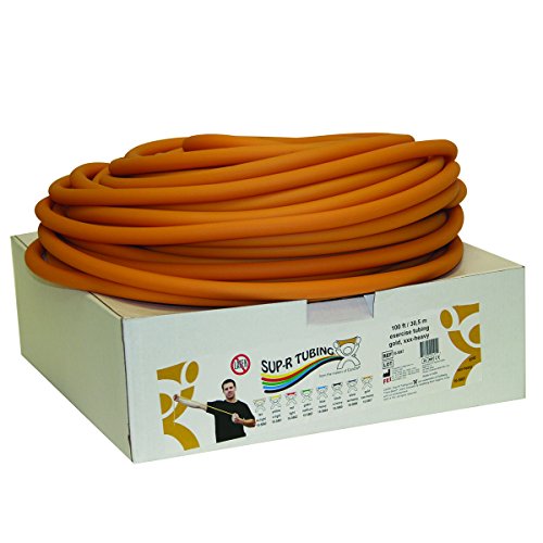 Tube d'exercice sans latex Sup-R Tubing doré rouleau 65 cm XXL