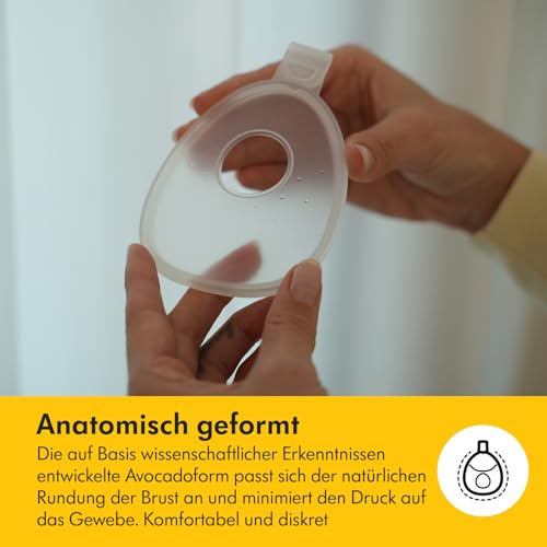 Medela InBra Milchauffangschalen, auslaufsicheres, tragbares Design mit flexiblem Verschluss, anatomischer Form, BPA-frei, einfach zu reinigen und spülmaschinenfest, Fassungsvermögen 30 ml