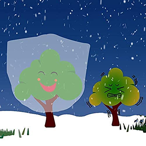 Agfabric Plant Covers Freeze Protection H39 Xdia39 0.9Oz Freeze Cloths For Plants,Plant Frost Protection Covers Drawstring Bags Shrub Jacket,White #TOP3