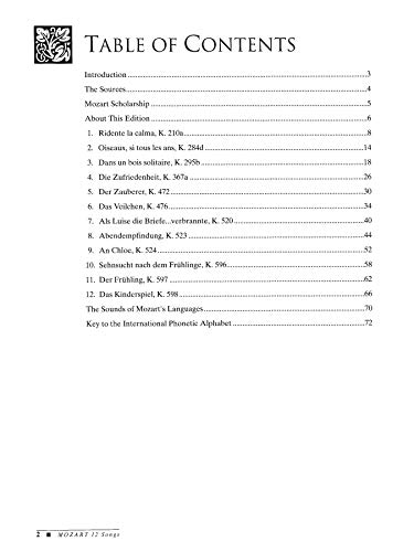 Mozart -- 12 Songs: High Voice - Image 3