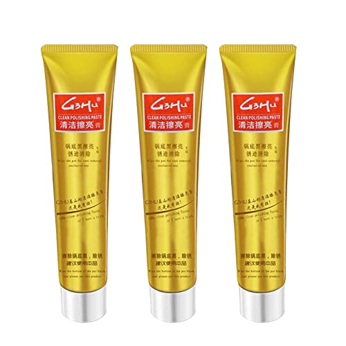 Zcargel 3 Pieces Metal Polish Cleaner, 3Pcs Multi-Purpose Metal Polish Cleaner Paste Rust Remover for Metal Plastic Fiberglass Aluminum Jewelry Ceramic Glass - 10G Strong Type