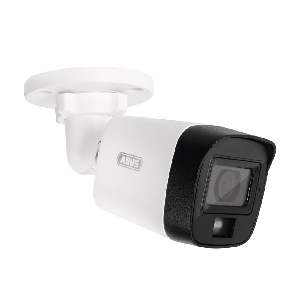 ABUS Überwachungskamera 5MP Mini-Tube Analog HD Mit Netzteil und 30m Kabel – Nachtsicht IR & Farbe, wetterfest, 30m Reichweite, Plug & Play, Weitwinkel, für außen & innen – TVCC35512