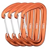 Azarxis ロックカラビナ 耐荷重 12KN(1200kg) 登山釦 アルミ カラビナ Dリング ロッキング キーリング 脱落防止 超軽量 多機能 ハンモック キャンプ アウトドア