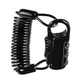 ibasenice Codigo Bloqueado Cable De Bloqueo De Casco Resistente Bloqueo De Casco Enrollado Cerradura Universal Mosquetón Para Casco De Bicicleta Combinación Aleación De Zinc Coche Eléctrico