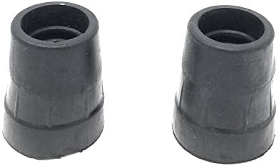 PCP Replacement Cane Tips, 7/8 inch / 2.2 cm diameter (Black, Two Tips), Black, 7/8-Inch diameter