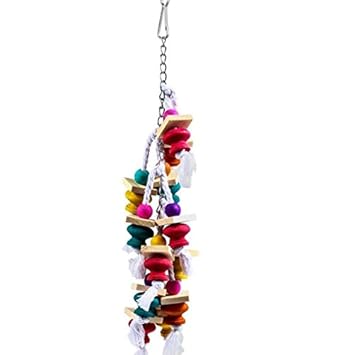 Bird Parrot Chew Toy Gnawing Climbing Gourd Ladder Square Frame Shelves Bird Toy Cage Accessories