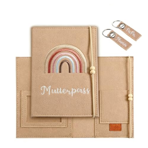 JYNXOR Portadocumentos Bebé, Funda Para Cartilla Sanitaria De Fieltro Porta Documento Sanitario Para Bebe Para Guardar Imágenes Ultrasónicas Pasaporte De Vacunación Regalos Para Mujeres Embarazadas