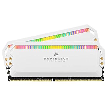 Memória Corsair Dominator Platinum RGB - 16GB (2x8GB), DDR4, 3200Mhz, C16, Branco - CMT16GX4M2C3200C16W