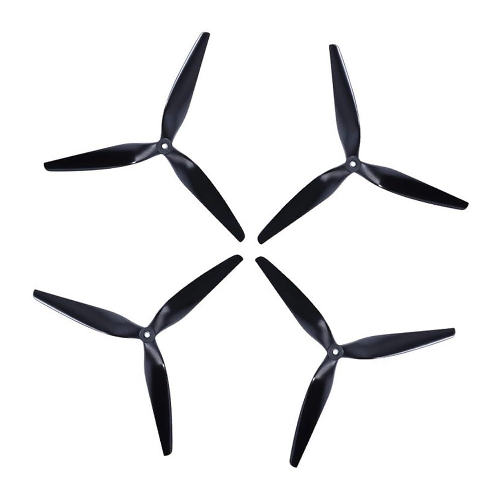 2 Pares (2CW + 2CCW) 10X5X3 1050 10 Pulgadas Hélice De Nailon Reforzado Con Carbono Negro De 3 Palas Apta for Rc FPV