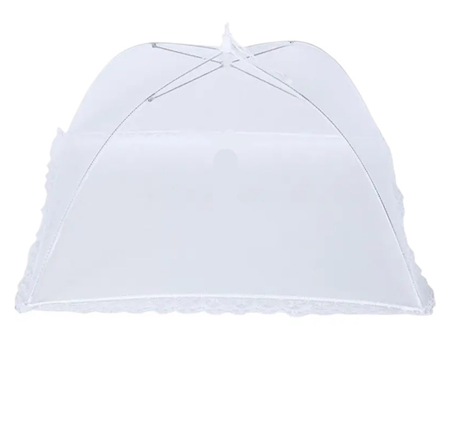 Netzabdeckung für Lebensmittel, Mesh-Abdeckung for Lebensmittel, faltbar, for Esstisch, Moskitozelt, Regenschirm, Küche, Aufbewahrung, Weiß, 1/2 Stück(2pcs)