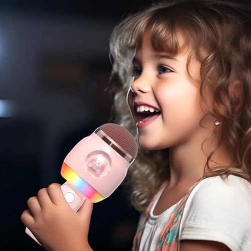 Microphones sans fil pour karaoké avec lumières LED intégrées