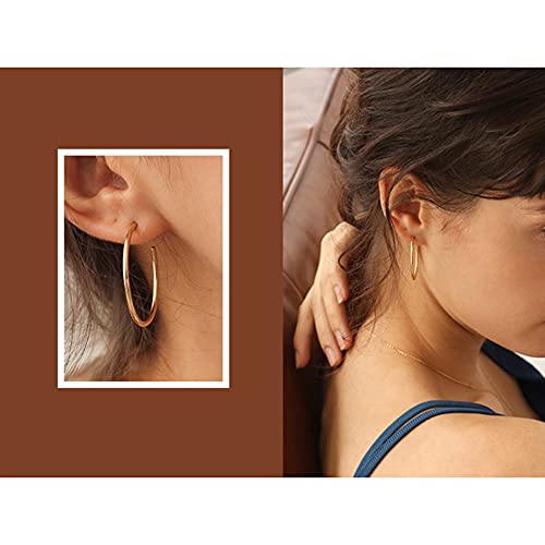 Boucles d'oreilles de cerceau légères pour sublimer le visage sans douleur - 3