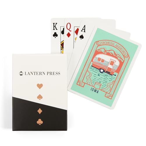 Lantern Press Iowa Lake Life Series 52 naipes póker