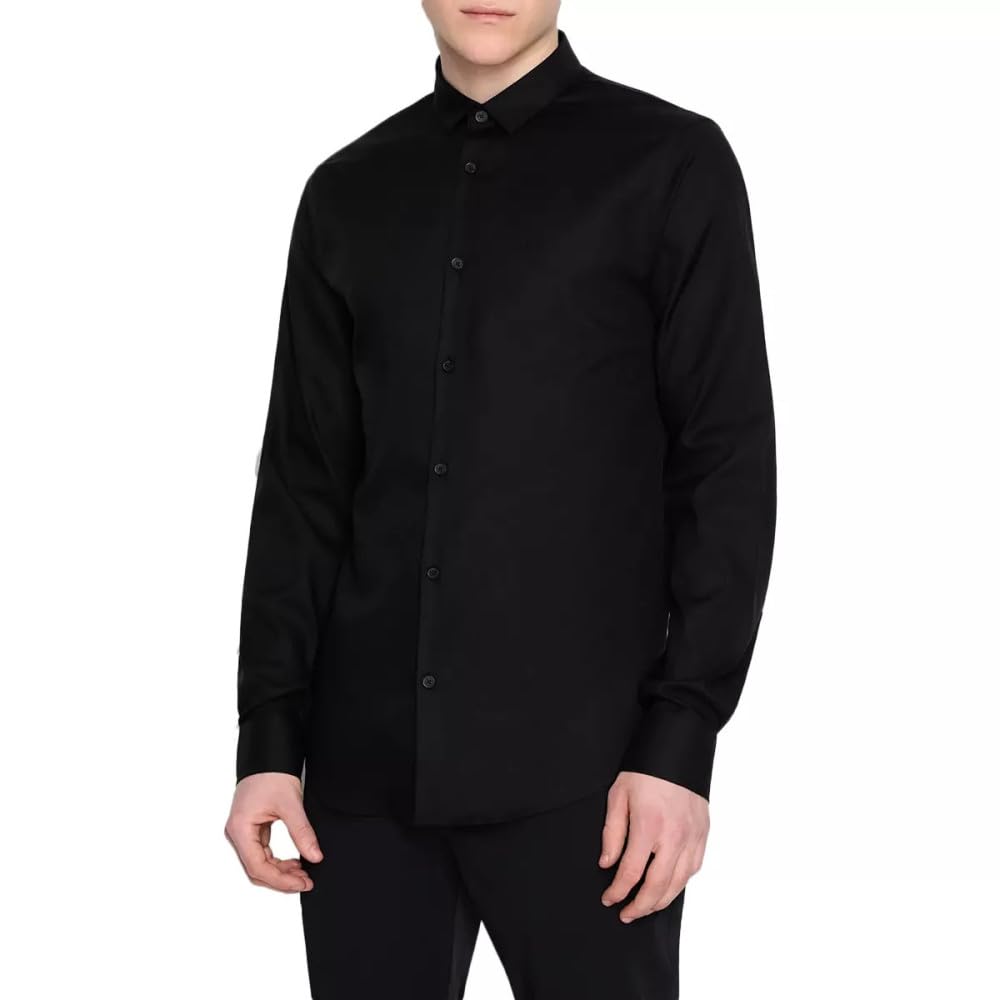 Armani Exchange Koszulka Mężczyźni Koszulka Z Długim Rękawem Ultra Stretch Lyocell Button Down. Slim Fit.