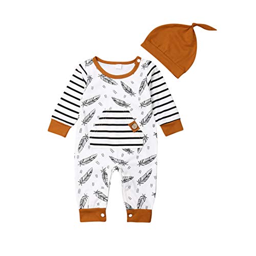 Bebê recém-nascido Meninos Meninas Romper manga longa One Piece Bodysuit Macacão com Cap Roupas Set