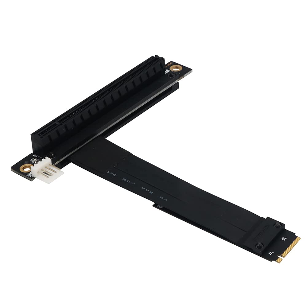 M.2 NVME M-key to PCI-E 3.0 16X Extension Cable High-speed Stable SSD Extened Line Support 2230/2242/2260/2280 M.2 SSD (90°)
