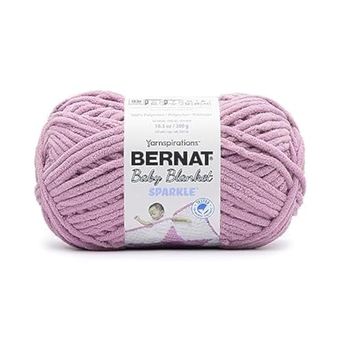 Image of Bernat Baby Blanket Sparkle Planetary Purple Yarn - 1 Pack of 10.5oz /300g - Polyester - #6 Super Bulky - 220 Yards - Knitting & Crochet