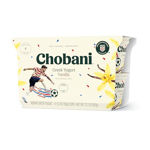 Chobani® Non-Fat Greek Yogurt Vanilla Blended 5.3oz 4-pack