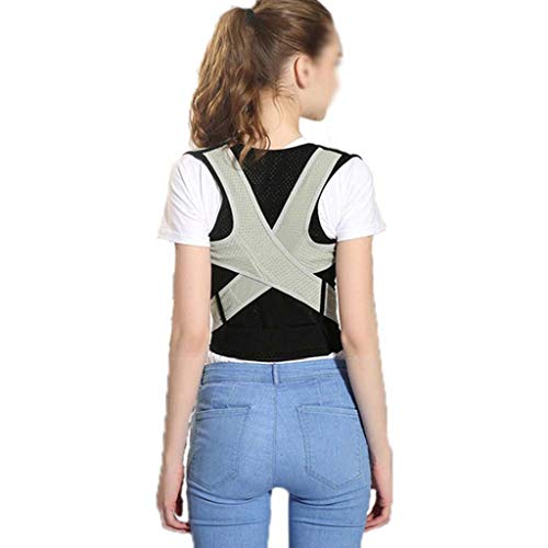 Correcteur de posture contre le dos voûté avec corset et ceinture lombaire mixte