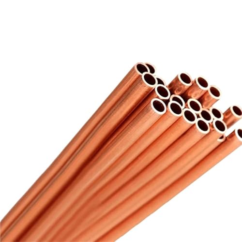 Tubo de cobre de 500 mm, grosor de pared de 0,5 mm (5,5 mm de diámetro exterior, 4,5 mm de diámetro interior), versátil, ligero, para fontanería, HVAC, proyectos de bricolaje, una sola pieza para