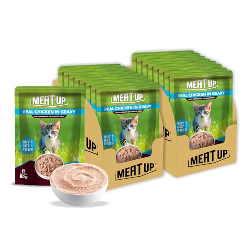 Meat Up Kitten Wet Food Chicken Gravy 16x50g