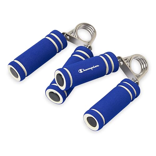 Image of Champion 2-Pack Hand Grip Strengthener, Medium Resistance Grip Strength Trainer with Soft Foam Handles, Forearm and Wrist Trainer for Home Gym Workouts, Stress Relief and Daily Conditioning