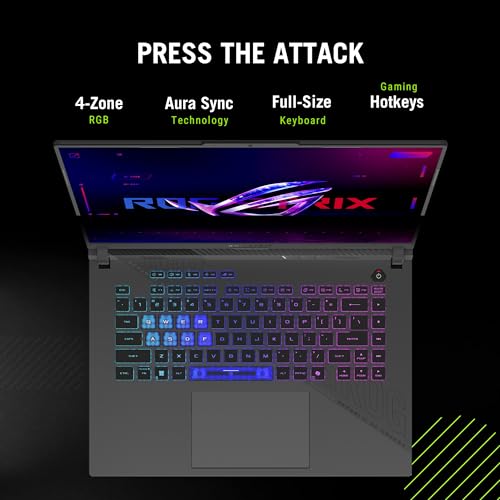 Image of ASUS ROG Strix G16 (2025) Gaming Laptop, 16 inch 16:10 FHD+ 165Hz /3ms, NVIDIA GeForce RTX 5070, AMD Ryzen 9 9955HX Processor, 16GB DDR5-5600, 1TB PCIe Gen 4 SSD, Wi-Fi 6E, Windows 11 Home, G614FP-OS94